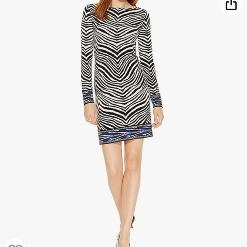 MICHAEL Michael Kors zebra print sheath dress, Sz. M